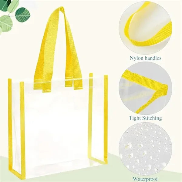 Plastic Tote Gift Bag with Handle for Gym Sports Beach