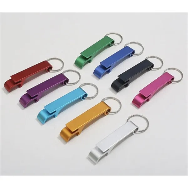 Lightweight aluminum bottle opener keychain