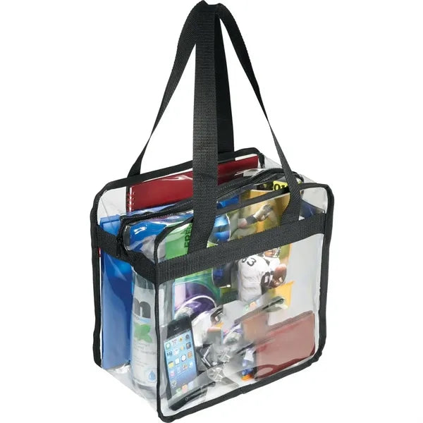 Zippered Pvc Stadium Tote Bag