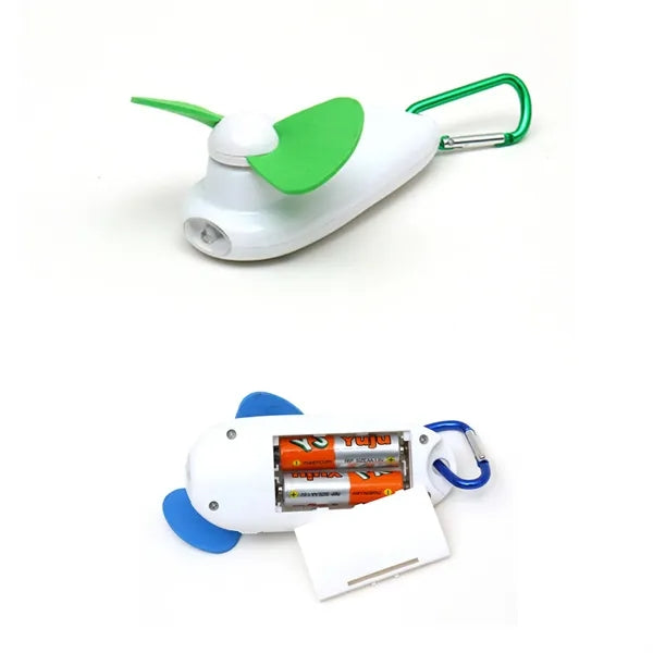 Mini Hand Held Fan With Carabiner