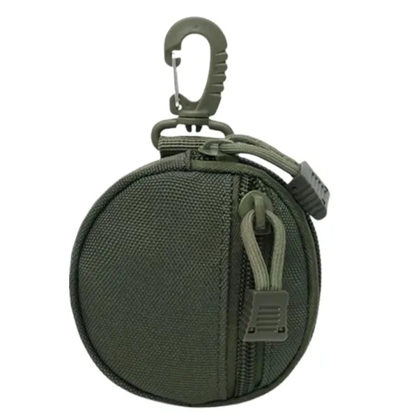 Portable Tactical Round Wallet with Carabiner