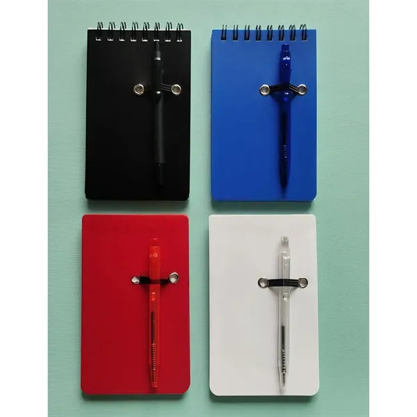Pocket Sized Spiral Jotter Notepad Notebook With Pen