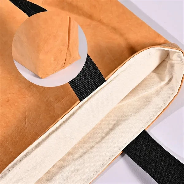 Waterproof HDPE Tote Bag With Canvas Lining