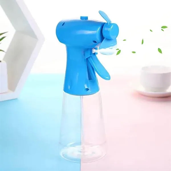 Handheld Cooling Spray Fan With Manual Mist