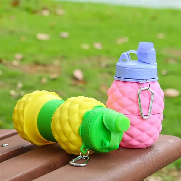Pineapple silicone folding water cup