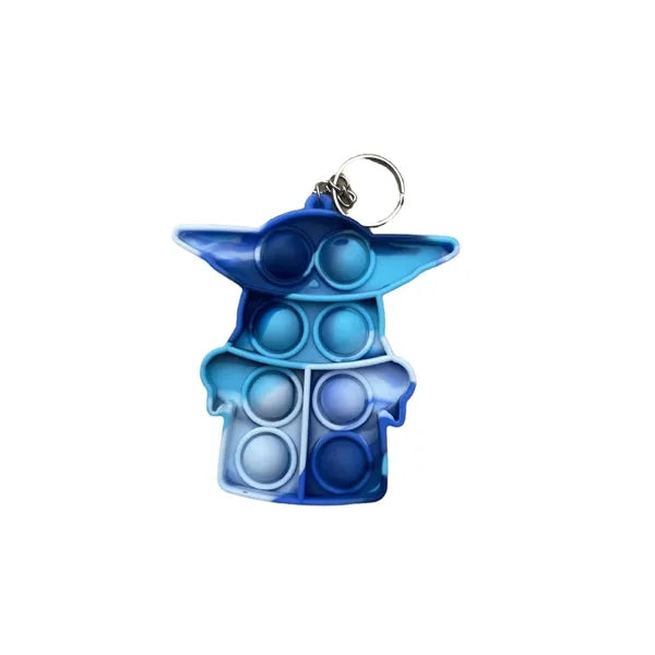 Bat Shaped Silicone Push Pop Bubble Fidget Toy Keychain