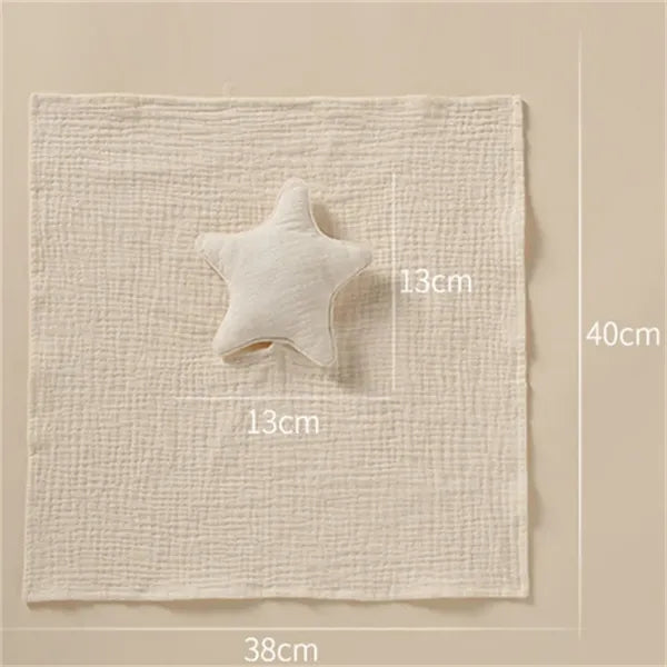 Muslin Cotton Star Baby Security Blanket