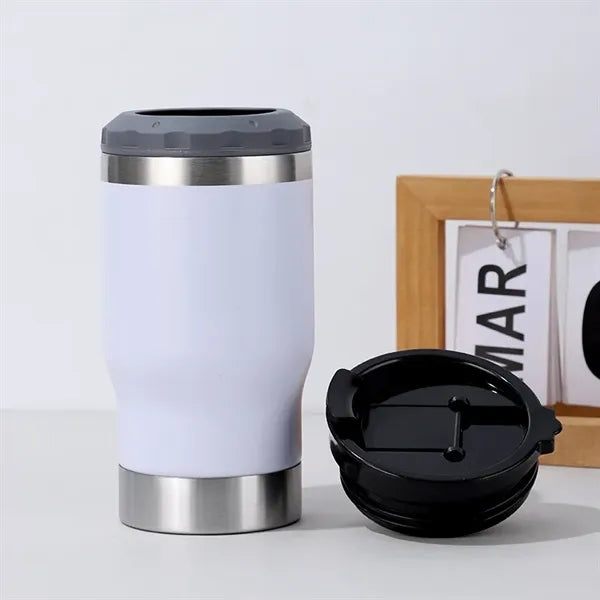 14oz 4-in-1 Stainless Steel Can Holder With 2 Lids
