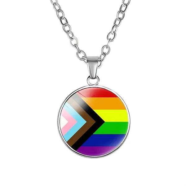 Rainbow Glass Pride Necklace