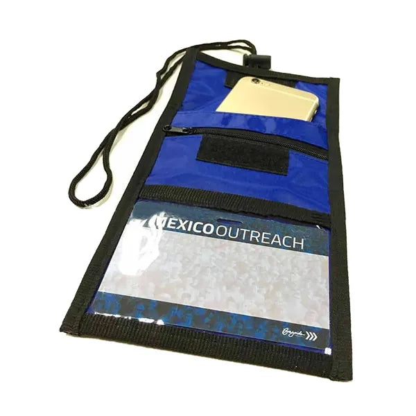 Folded Badge Holder with Pen Pouch