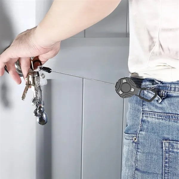 Telescopic Keychain Badge Reel Carabiner