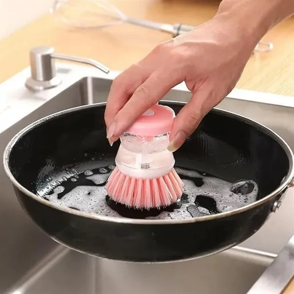 Kitchen Dish Brush with Soap Dispenser