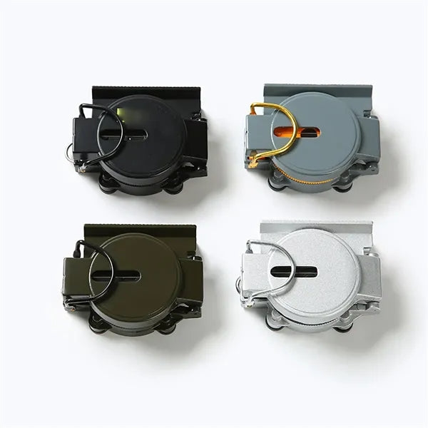 Folding Military Compass W/ Sighting Lens and Cover
