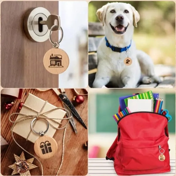 Wooden Custom Keychain for Laser Engraving