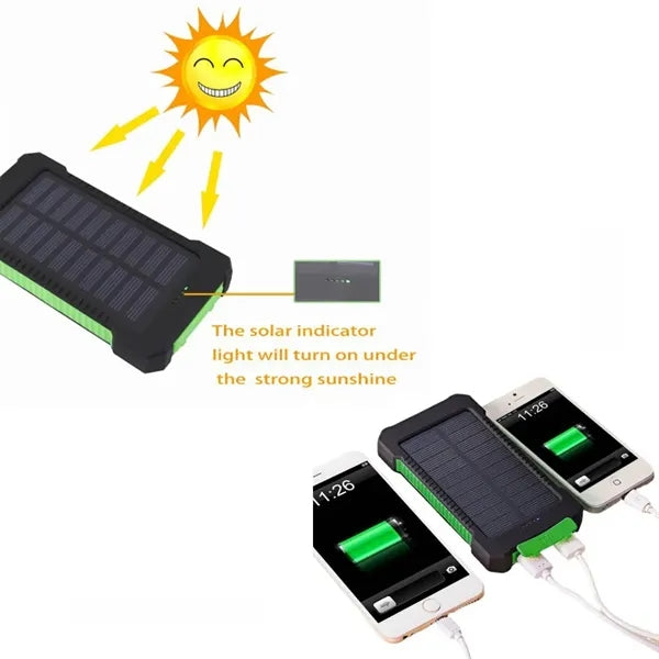 10,000mAh Solar Power Bank with Flashlight