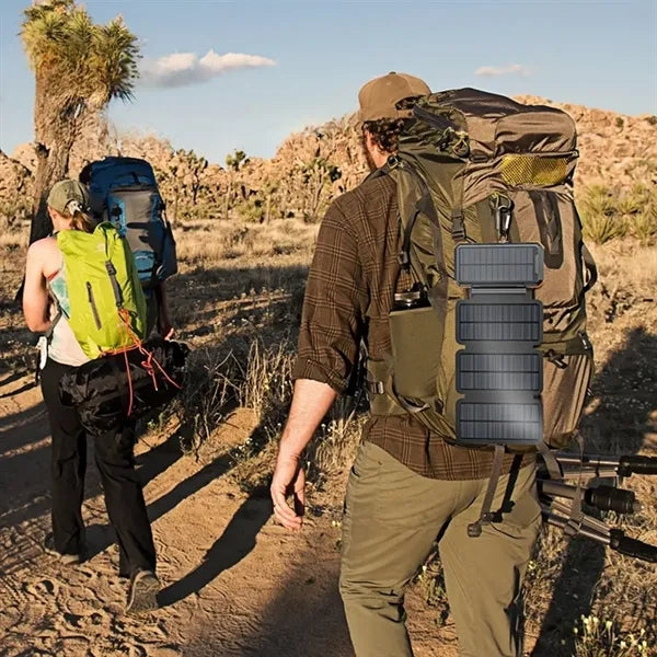 20000mAh Hand-Crank Solar Charger Built-In Cables Outdoor Po