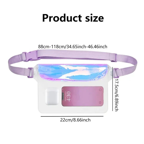 Shimmering Outdoor Transparent Waterproof Fanny Pack