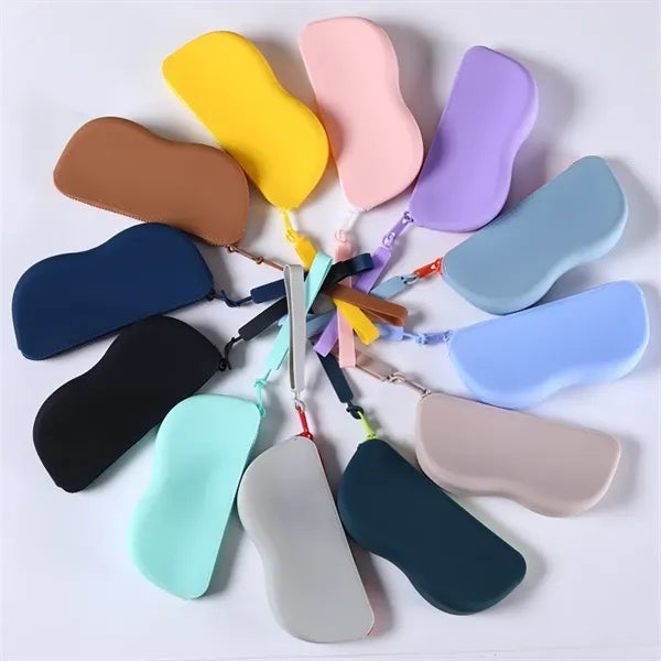 Silicone Sunglasses Pouch with Zipper Glasses Organizer