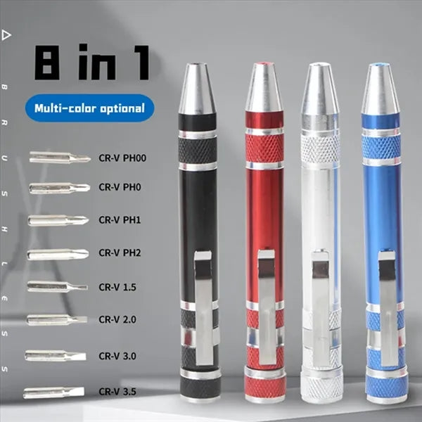 Pen Screwdriver Multitool Handy Tool 8 in 1 Magnetic