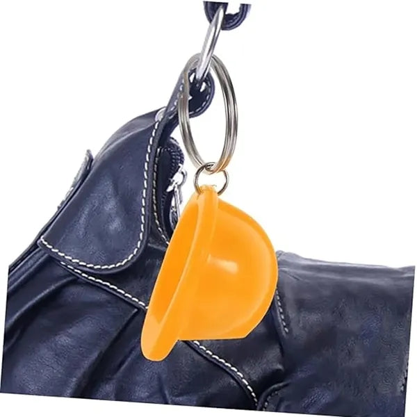 Mini Construction Helmet Keychain Plastic Hat Bottle Opener