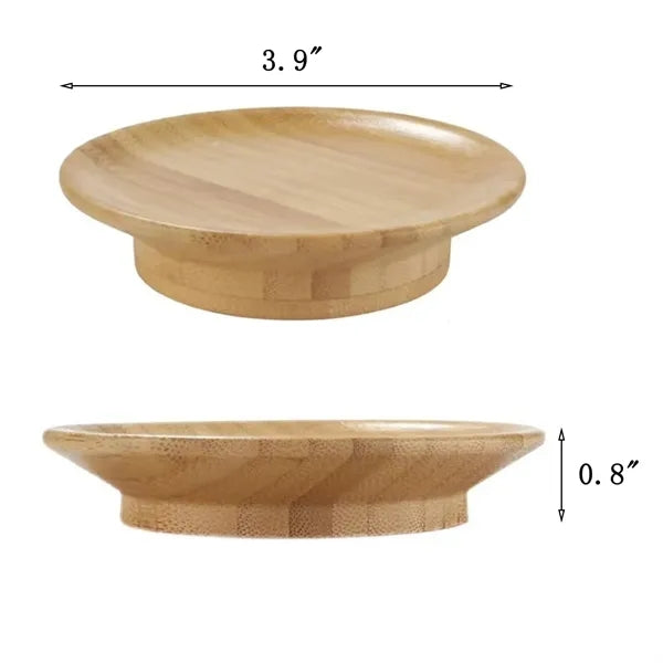 Round Bamboo Wine Glass Cover