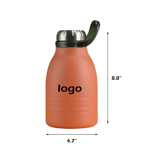 40oz Stainless Steel Tumbler with Detachable Handle & Straw