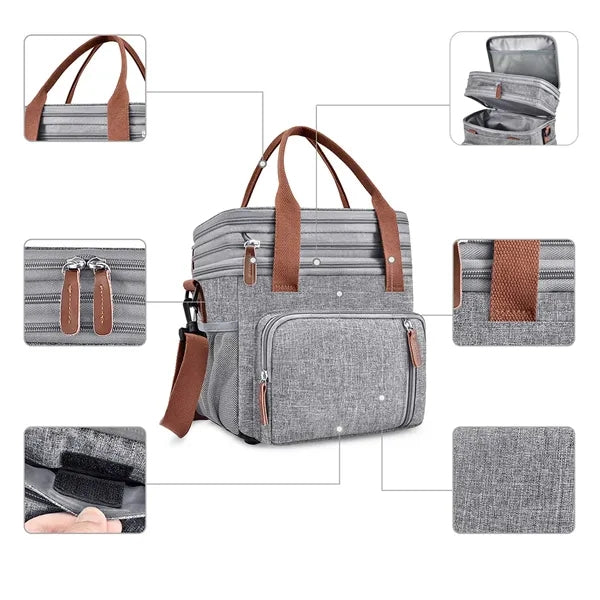 Double-Deck Cooler Lunch Bag