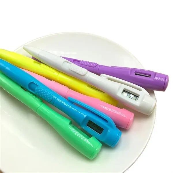 Ballpoint Pens With Digital Clock