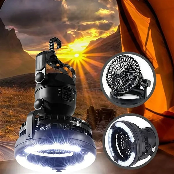 Portable Led Camping Lantern With Ceiling Fan
