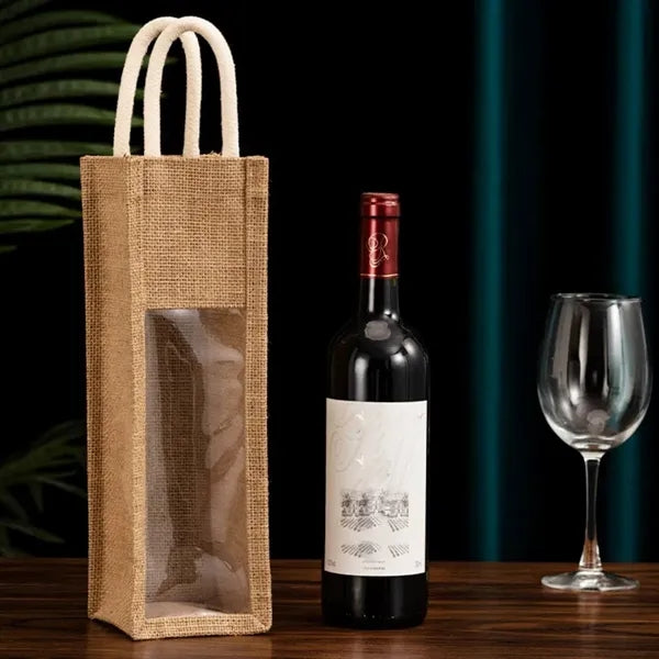Jute Wine Bag