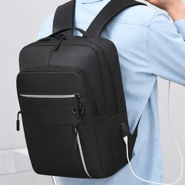 Travel Business College Laptop Backpack W/ USB Port