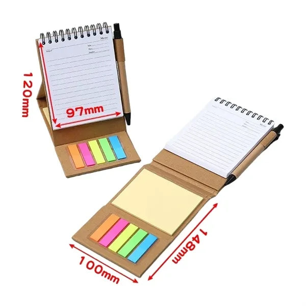 Spiral Bound Memo Notepad with Pen
