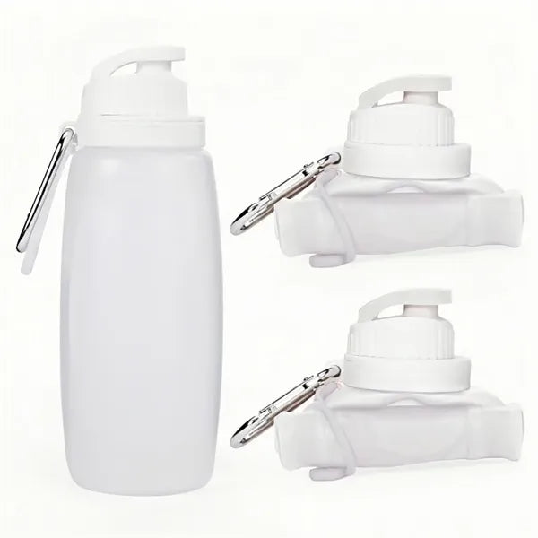 17oz Collapsible Silicone Water Bottle Portable Leak-Proof f