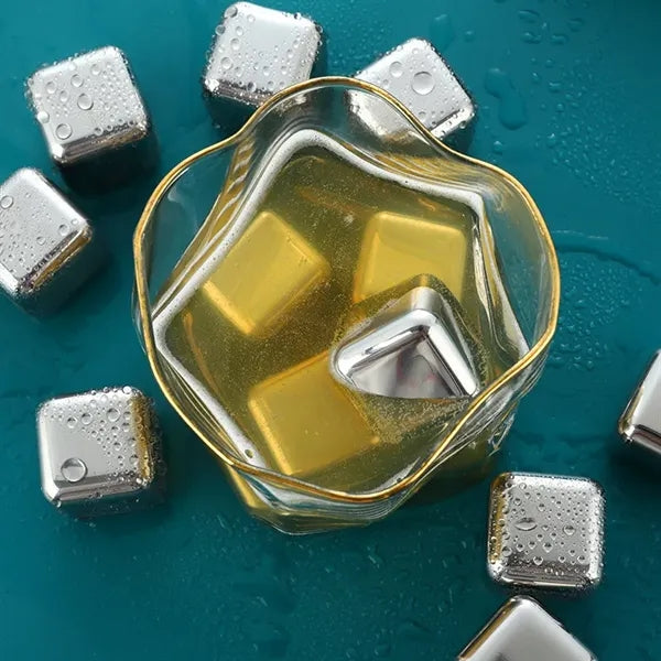 4 Pcs Stainless Steel Ice Cube Set