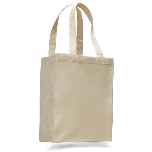 Large Canvas Shopping Tote with 5" Gusset - Natural