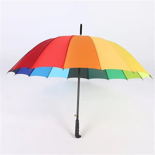 Large 16K Colorful Straight Rainbow Umbrella