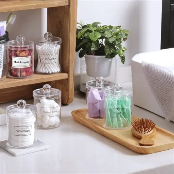 Clear Plastic Canister Apothecary Jar