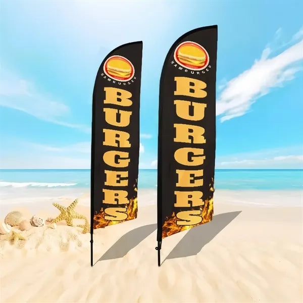 7.8ft Beach Feather Flag - Outdoor Advertising Banner