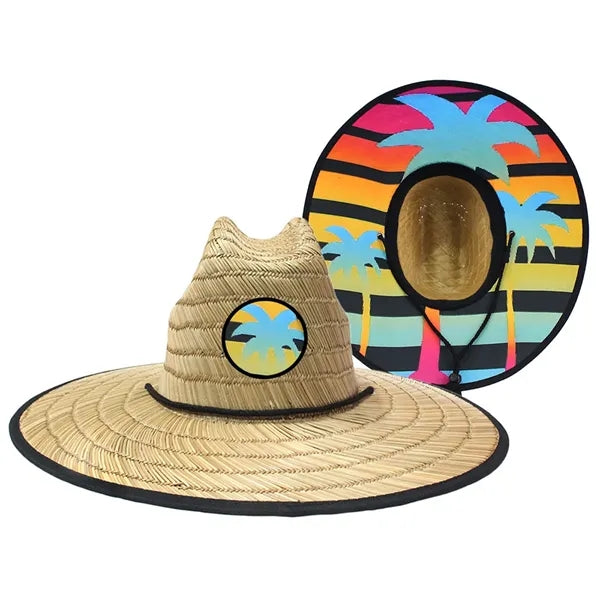 Lifeguard Straw Hat Full Color Underbrim & Patch