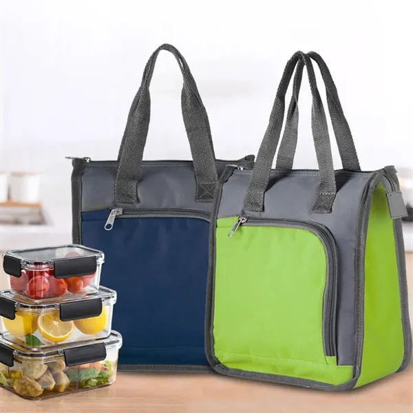 Insulated Lunch Cooler Tote Bag with Zipper Work School
