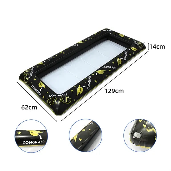 Inflatable Ice Serving Tray Buffet Bar with Drain Plug