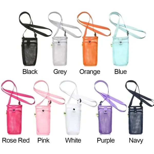 Water Bottle Holder Carrier with Adjustable Shoulder Strap
