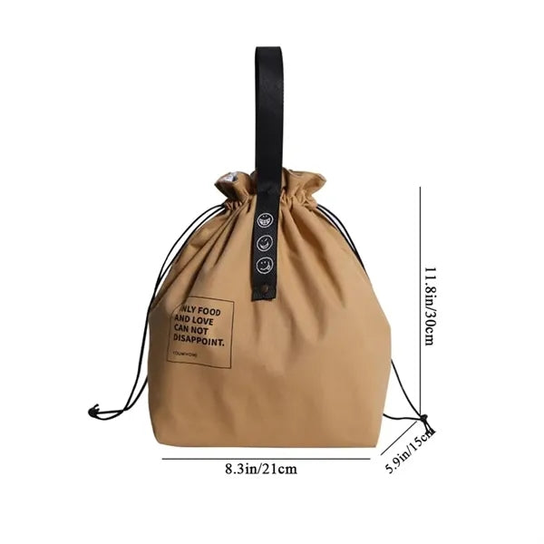 Canvas Drawstring Lunch Bag