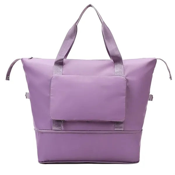 Expandable Handbag W/ Front Shrinking Pocket