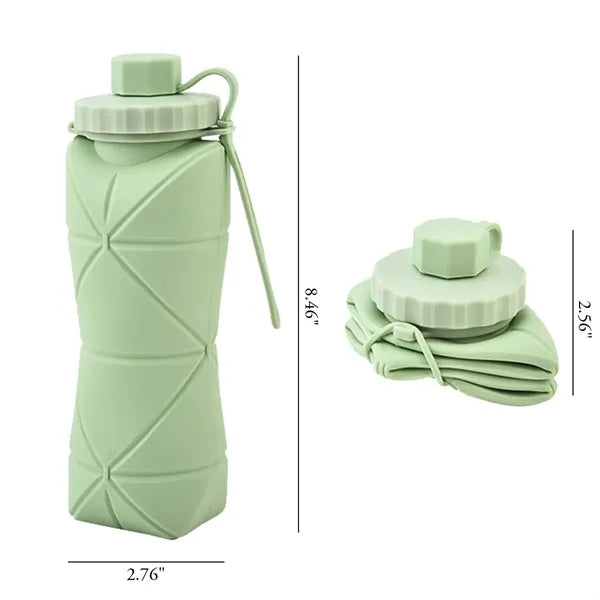 20 Oz. Collapsible Silicone Water Bottle
