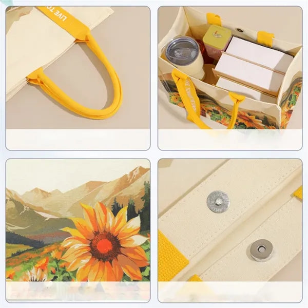 Sunflower Canvas Tote Bag
