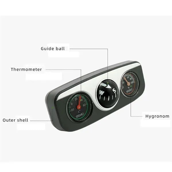 3-in-1 Car Dashboard Compass