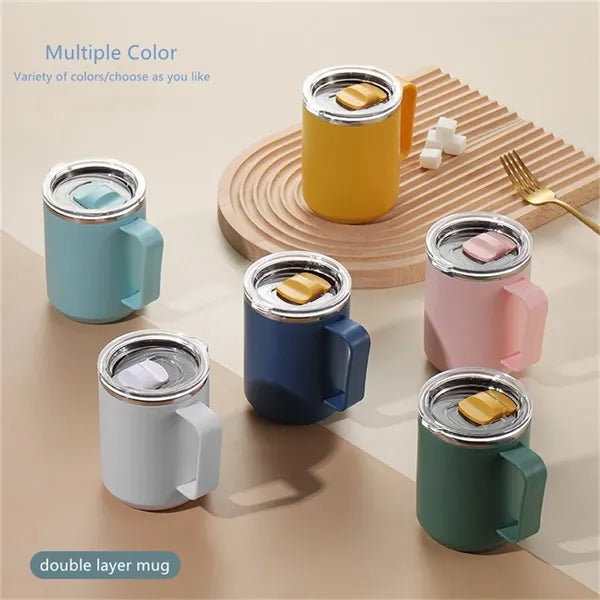 15oz stainless steel coffee mugs with handle