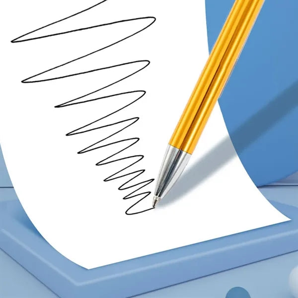 Metal Press Type Retractable Ballpoint Pen for Office