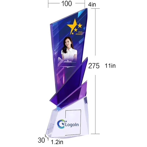 Crystal Sublimation Custom Picture Photo Award Plaque Trophy